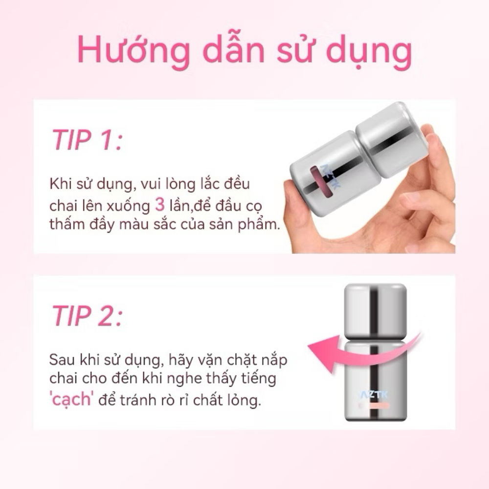 Má hồng dạng kem AZTK Jello Color Liquid Blush bền màu kèm cọ chấm kem