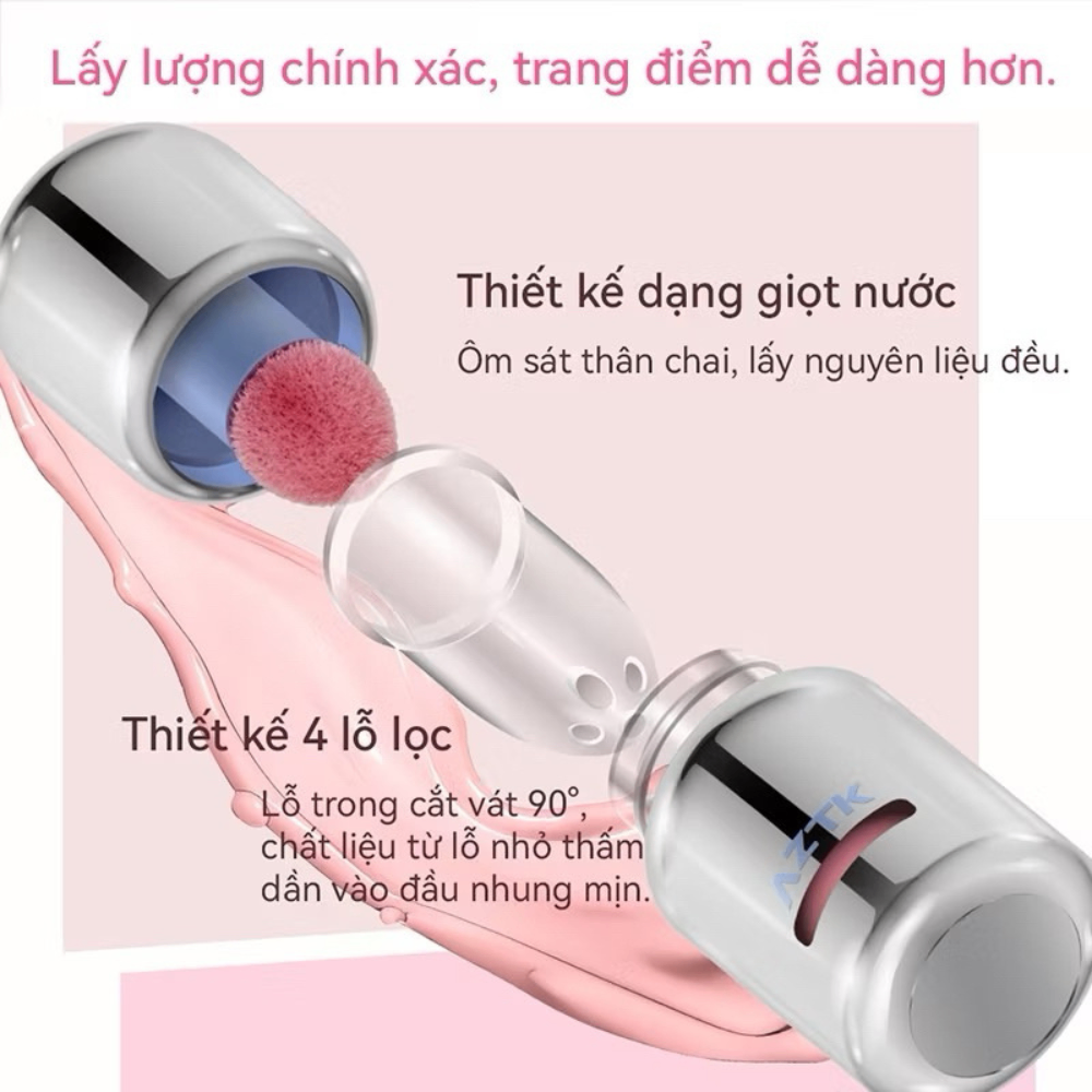 Má hồng dạng kem AZTK Jello Color Liquid Blush bền màu kèm cọ chấm kem