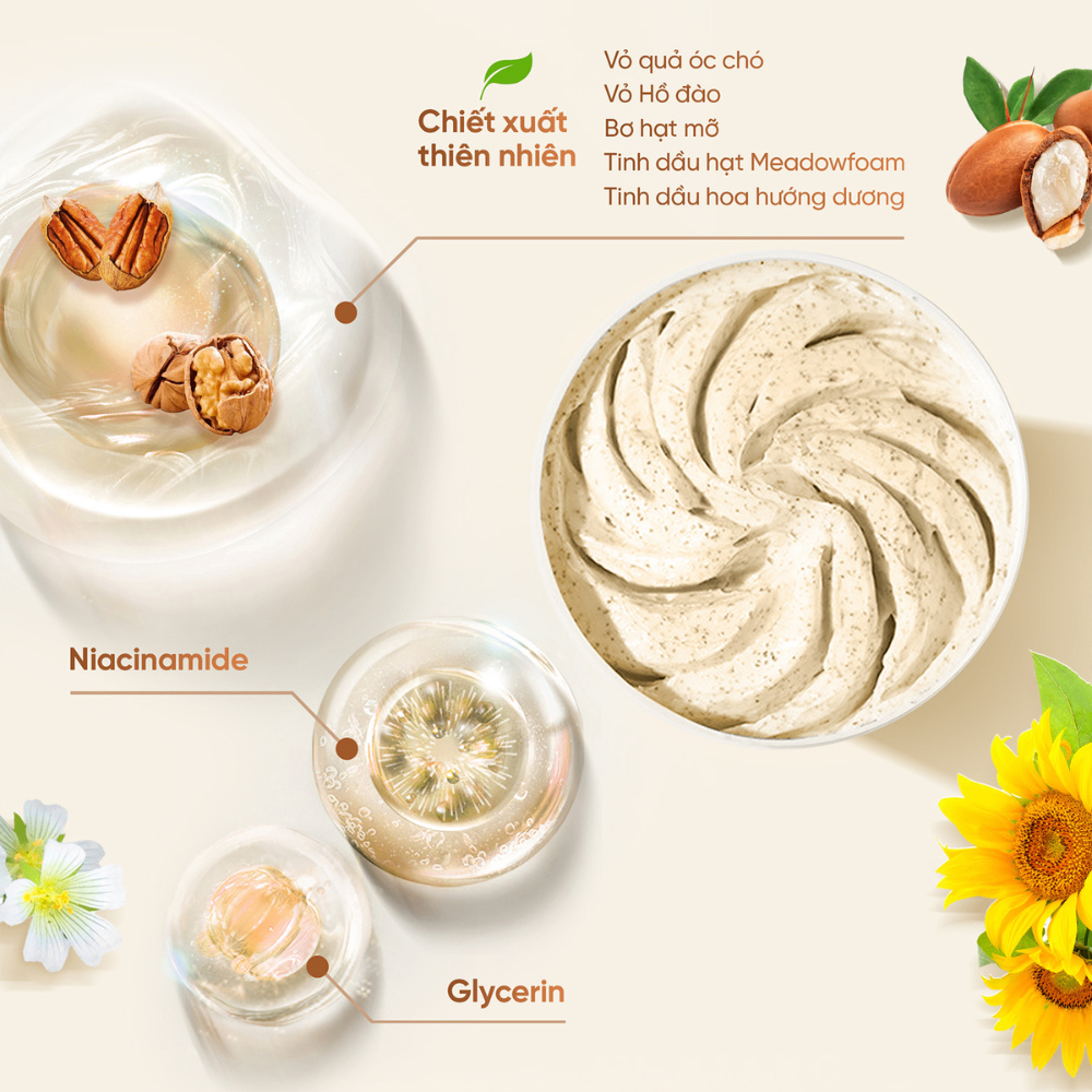Tẩy da chết body Five Grains Body Scrub 200g giúp da mịn màng trắng sáng