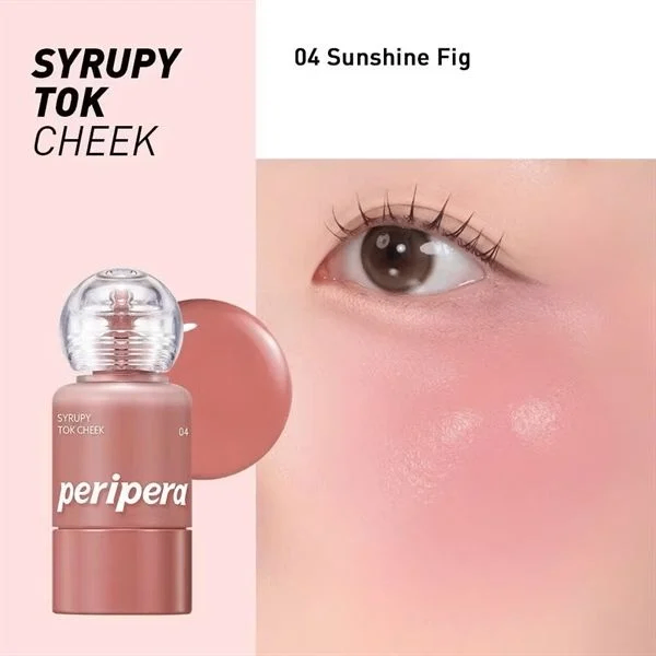 Má hồng dạng kem Peripera Syrupy Tok Cheek 9g căng bóng lên màu chuẩn