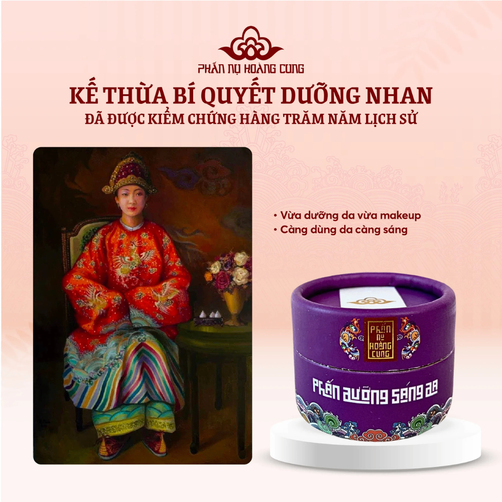Phấn Nụ Hoàng Cung Dưỡng sáng da 25g dưỡng trắng đều màu da