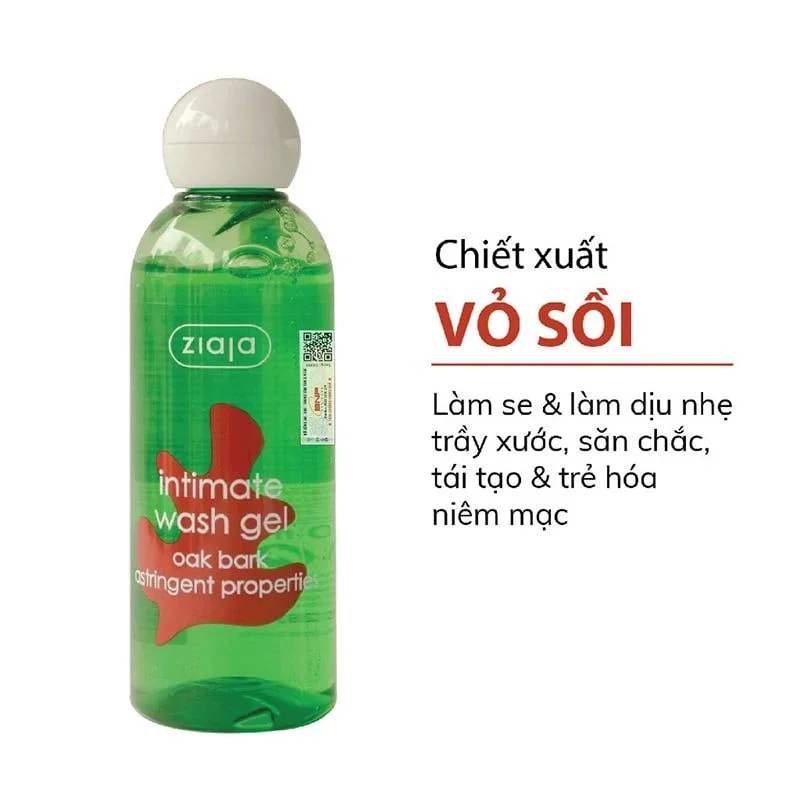 Dung dịch vệ sinh phụ nữ Ziaja Intimate Wash Gel 200ml dưỡng ẩm khử mùi