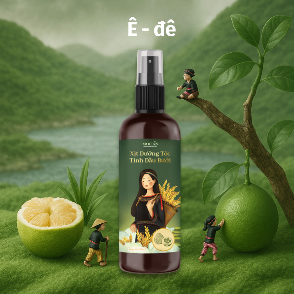 Xịt tóc Mộc Ân tinh dầu bưởi 120ml kích thích mọc tóc giảm gãy rụng