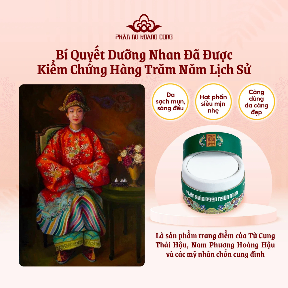 Phấn Nụ Hoàng Cung Ngăn Ngừa Mụn 25g kiềm dầu ngừa mụn