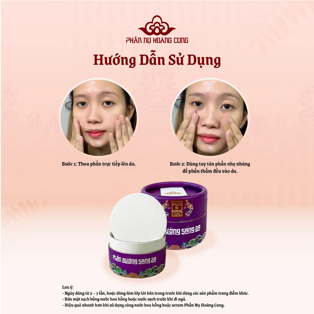 Phấn Nụ Hoàng Cung Dưỡng sáng da 25g dưỡng trắng đều màu da