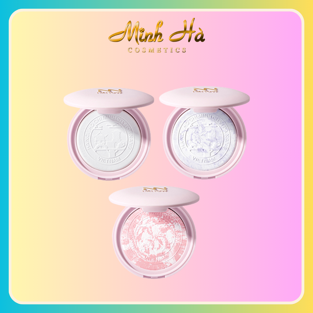 Phấn phủ dạng nén Menow Clear Radiant Presses Powder mỏng nhẹ hạn chế mốc nền