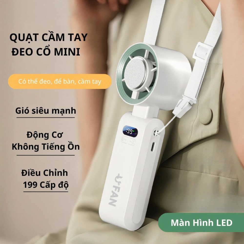 Quạt cầm tay mini Handheld Fan JF137 làm mát siêu tốc tiện lợi