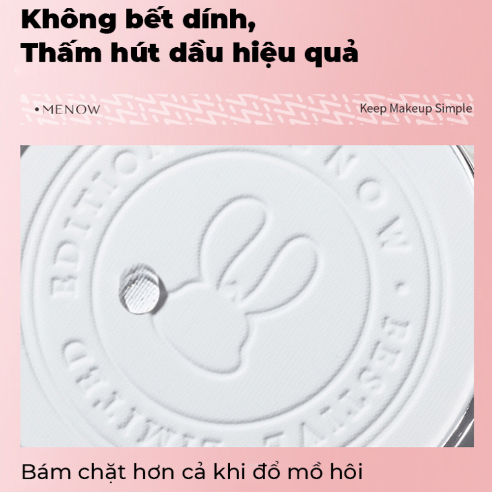 Phấn phủ dạng nén Menow Matte Tulle Makeup Powder Vietnam Edition kiềm dầu chống nước