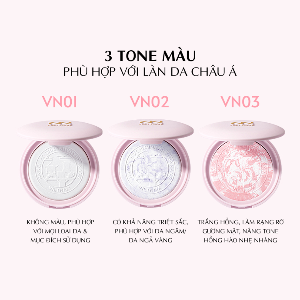 Phấn phủ dạng nén Menow Clear Radiant Presses Powder mỏng nhẹ hạn chế mốc nền