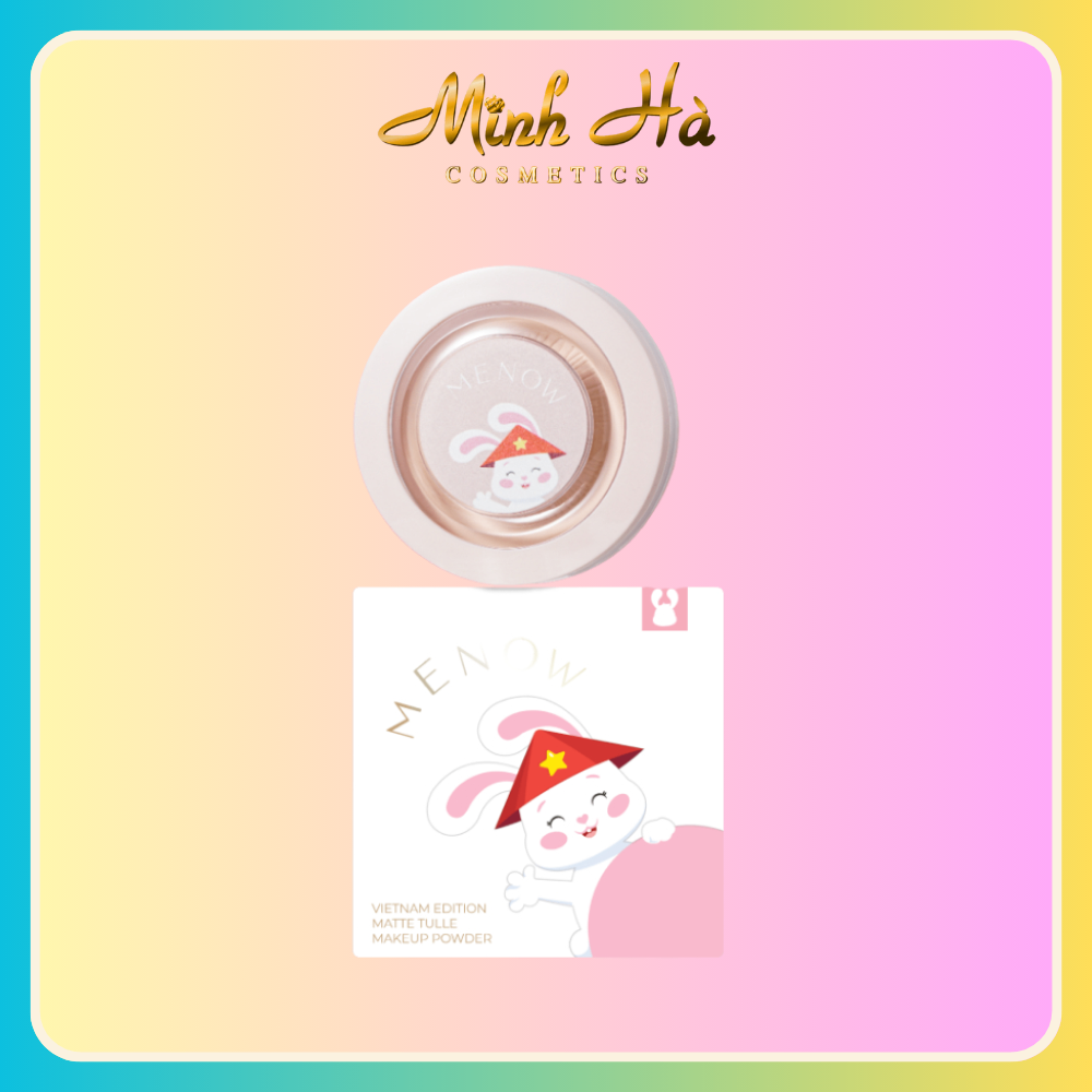 Phấn phủ dạng nén Menow Matte Tulle Makeup Powder Vietnam Edition kiềm dầu chống nước