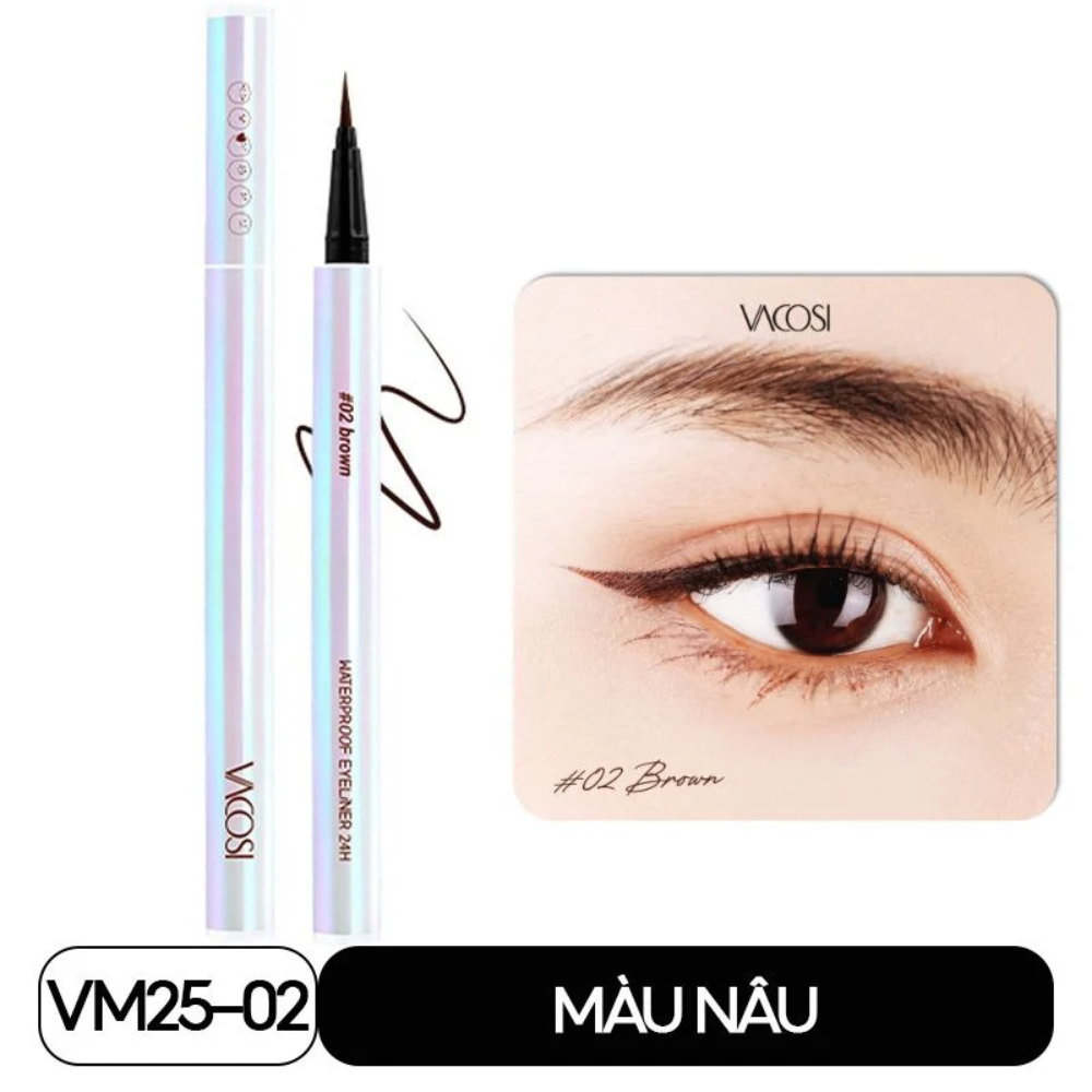 Bút kẻ mắt nước Vacosi 24h Waterproof Eyeliner VM25 6g bền màu không lem