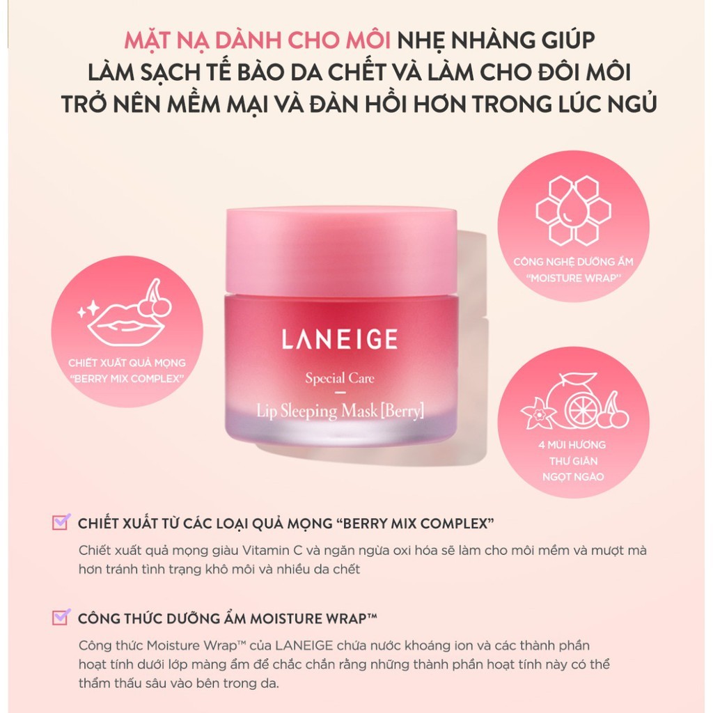 Mặt nạ ngủ môi Laneige Berry 8g