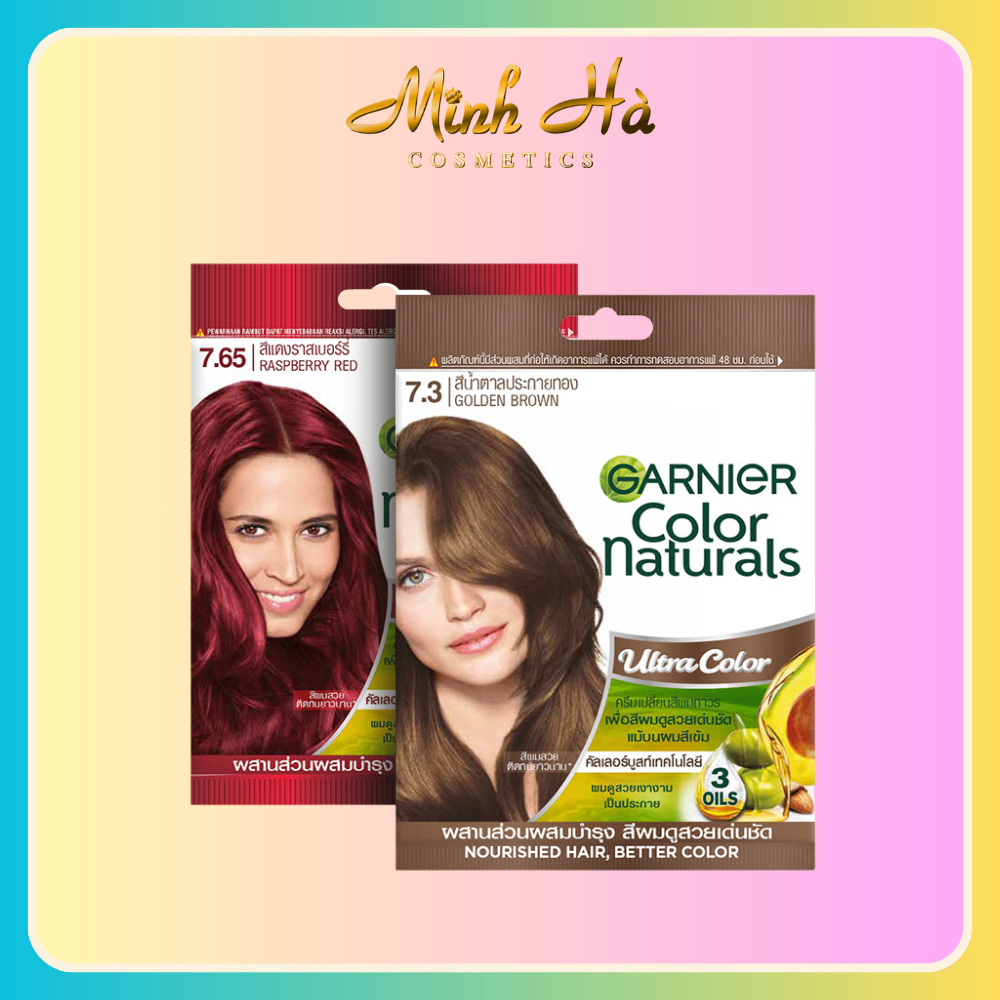 Kem Nhuộm Tóc Garnier Color Naturals Ultra Color chuẩn đều màu óng mượt