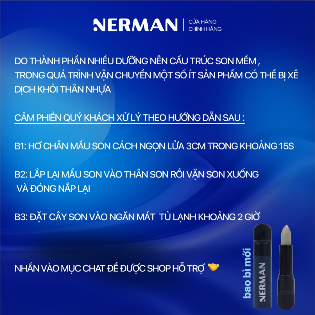Son dưỡng Nerman Men's Lip Balm dưỡng ẩm ngừa thâm môi