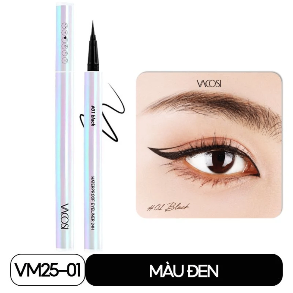 Bút kẻ mắt nước Vacosi 24h Waterproof Eyeliner VM25 6g bền màu không lem