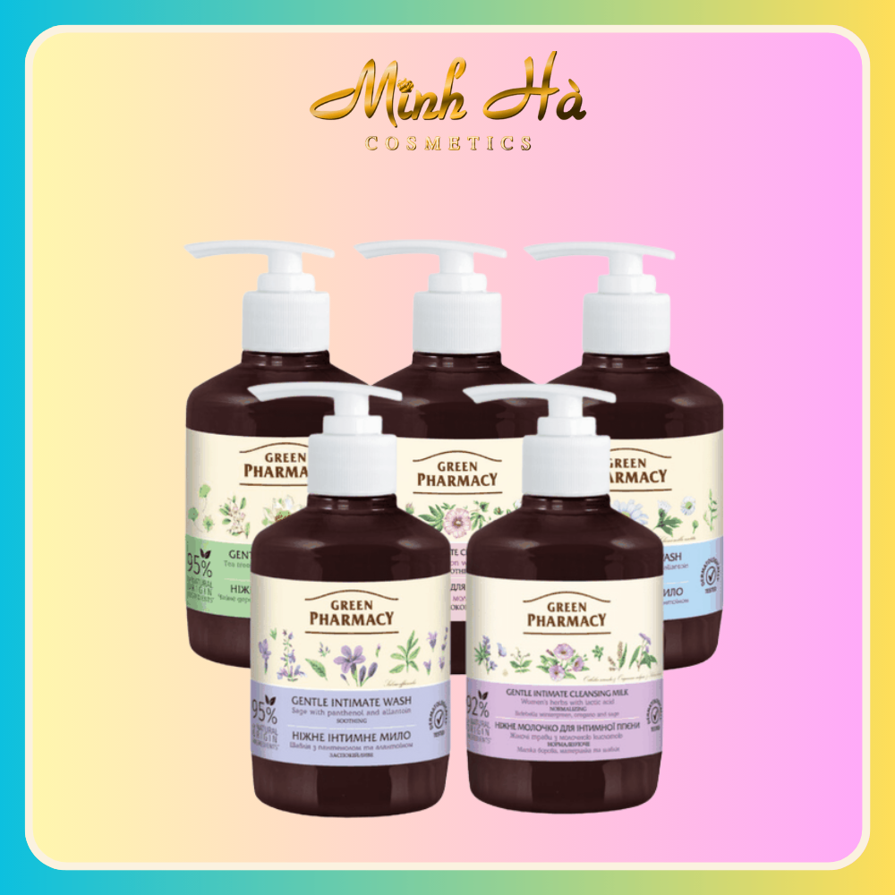 Dung dịch vệ sinh phụ nữ Zelenaya Apteka Nga lành tính dịu nhẹ