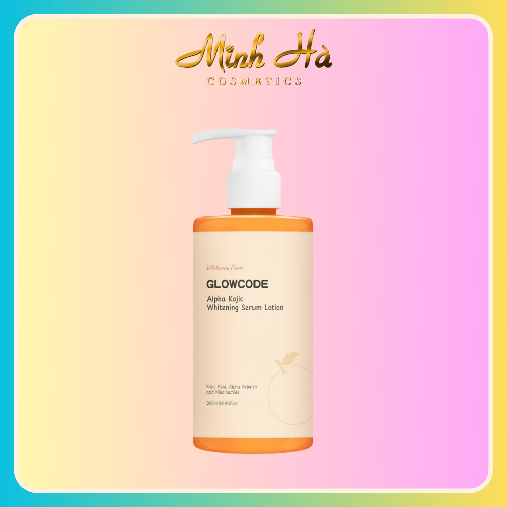 Dưỡng thể Glowcode Alpha Kojic Whitening Serum Lotion 280ml cải thiện trắng da tăng cường độ ẩm