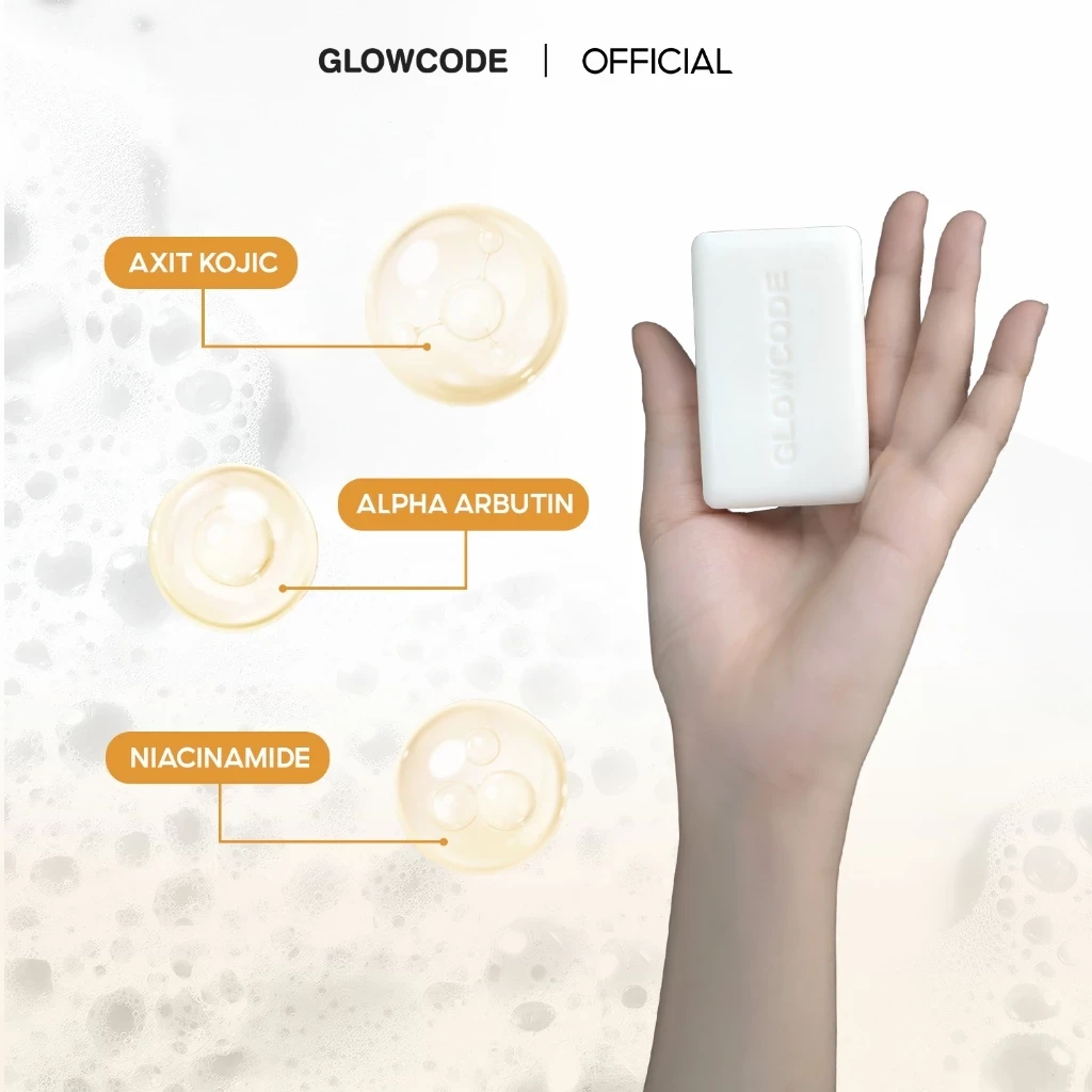 Xà phòng Glowcode Alpha Kojic Intensive Whitening Face & Body Soap 80g hỗ trợ trắng da