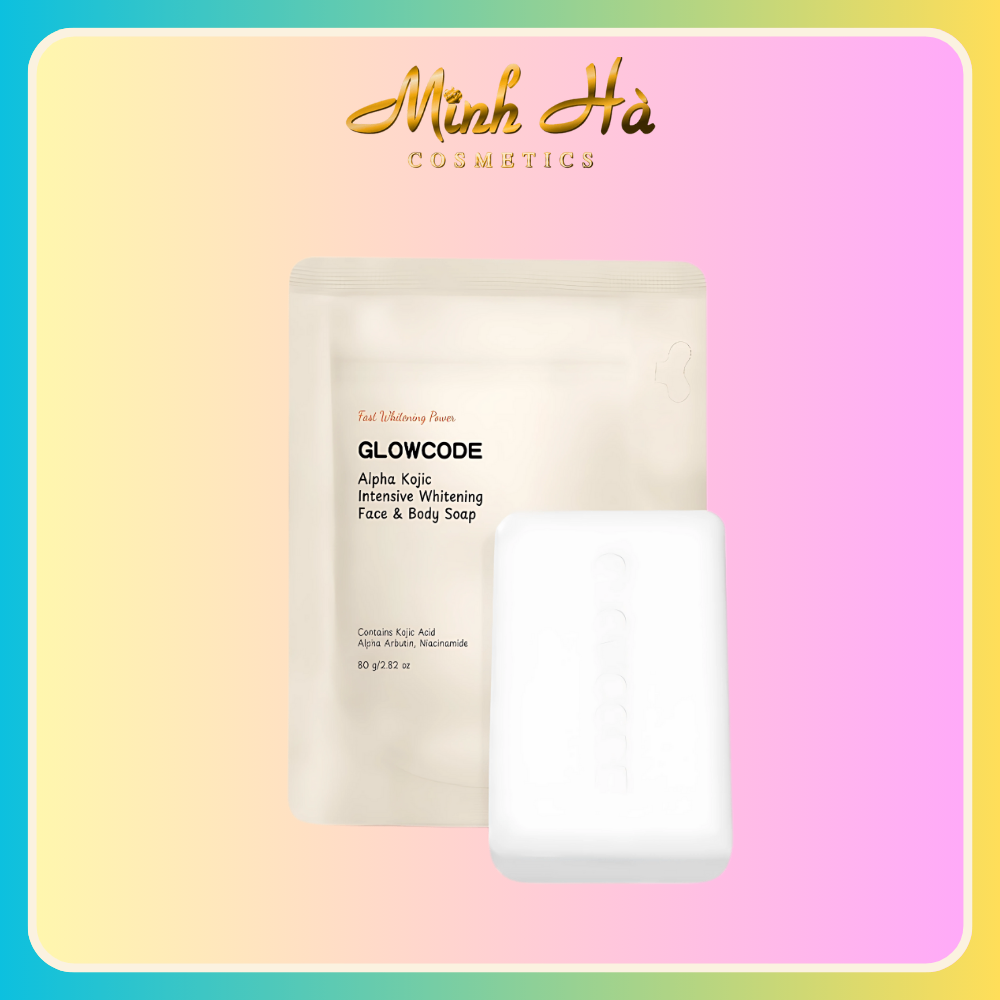 Xà phòng Glowcode Alpha Kojic Intensive Whitening Face & Body Soap 80g hỗ trợ trắng da
