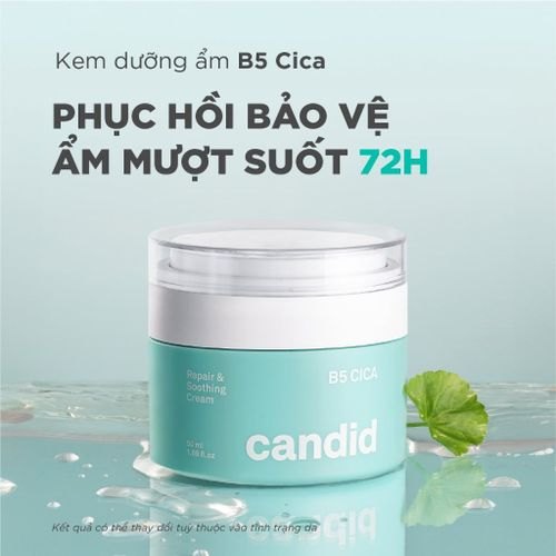 Kem Dưỡng Candid B5 CICA Repair & Soothing Cream 10ml/50ml hỗ trợ phục hồi dưỡng ẩm