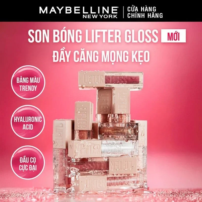 Son bóng Maybelline Lip Gloss Lifter Gloss giúp đôi môi căng mọng