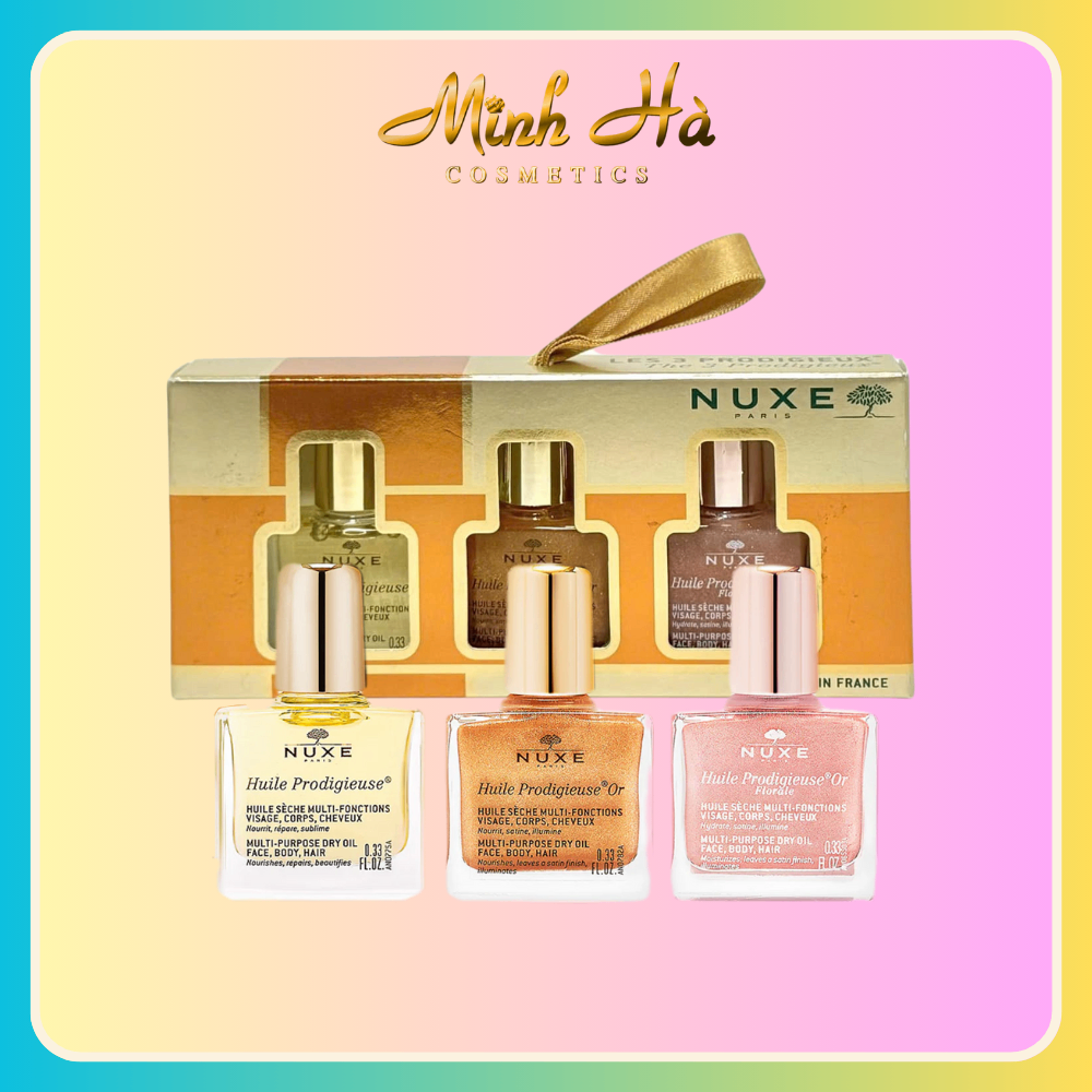Set Dầu dưỡng khô đa năng NUXE Multi Purpose Dry Oil 10ml x 3