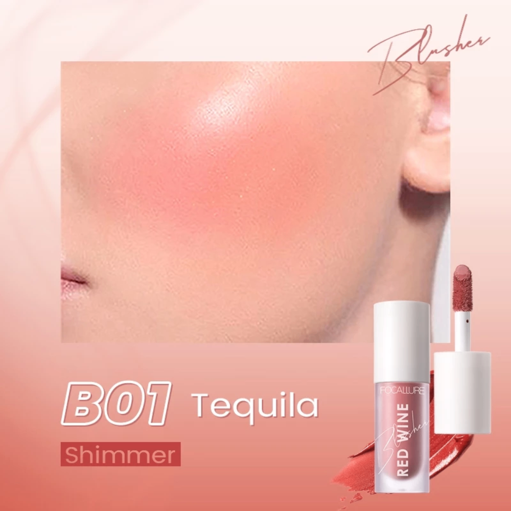 Má hồng dạng kem Focallure Hangover Red Wine Blusher FA89 ửng hồng tự nhiên bám màu tốt