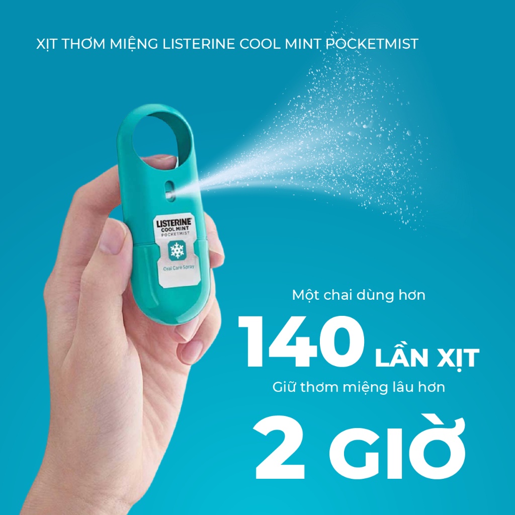 Xịt thơm miệng Listerine Cool Mint 7.7ml