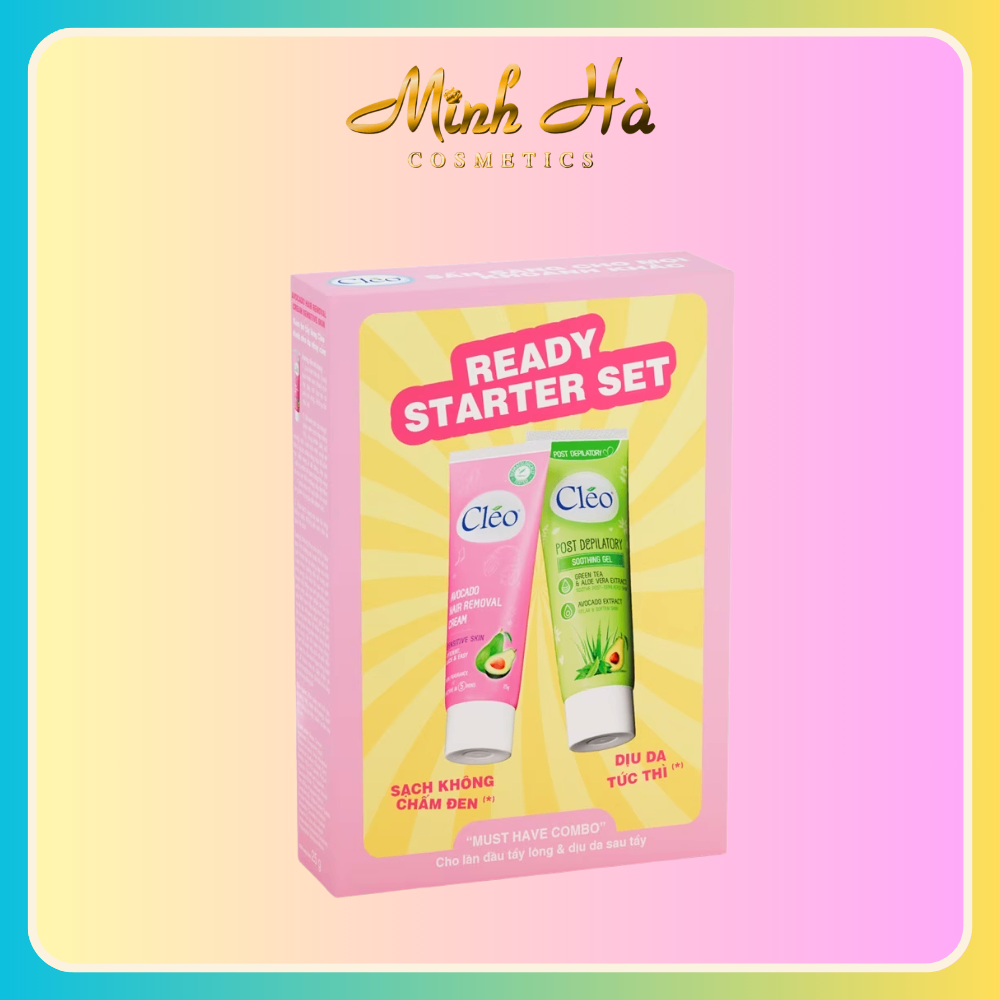 Set tẩy lông Cleo hồng 25g + Gel làm dịu da Cleo 20g