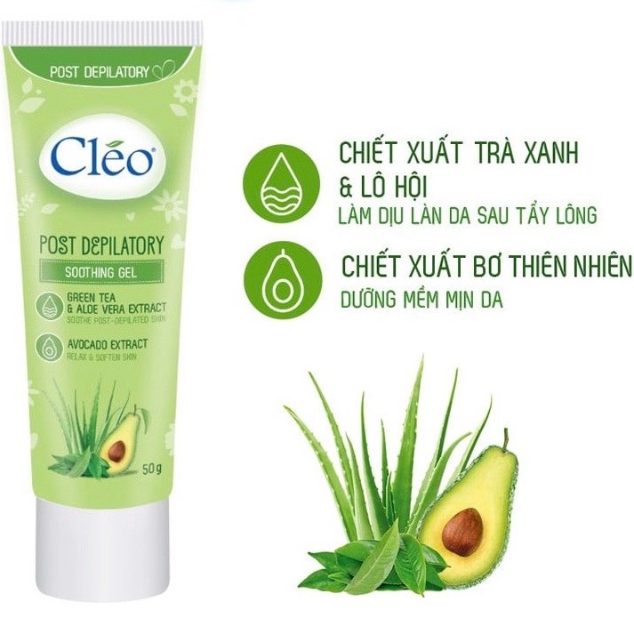 Set tẩy lông Cleo hồng 25g + Gel làm dịu da Cleo 20g