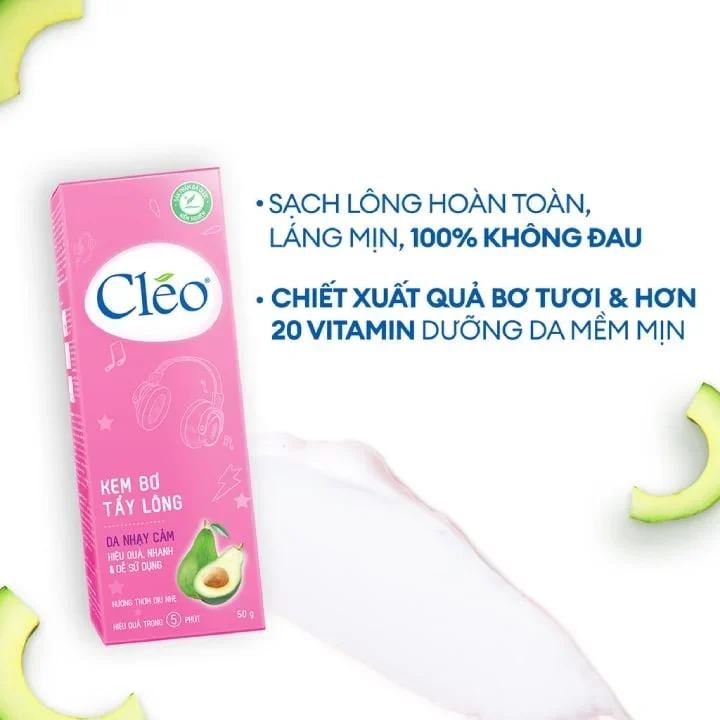 Set tẩy lông Cleo hồng 25g + Gel làm dịu da Cleo 20g