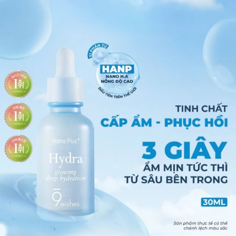 Tinh chất dưỡng ẩm 9 Wishes Hydra 30ml cấp ẩm sâu và làm dịu làn da thiếu nước