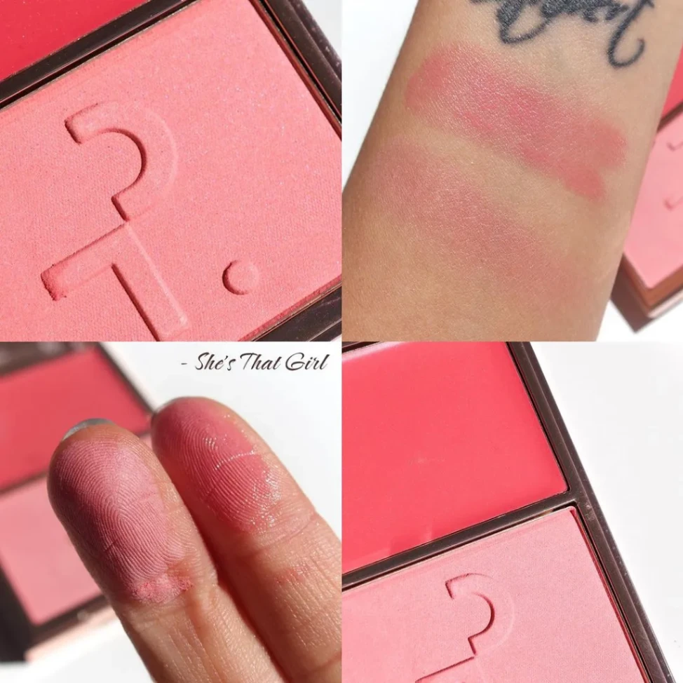 Má hồng Patrick Ta For Face Double-Take Creme & Power Blush kem và phấn má 2in1 lên màu chuẩn