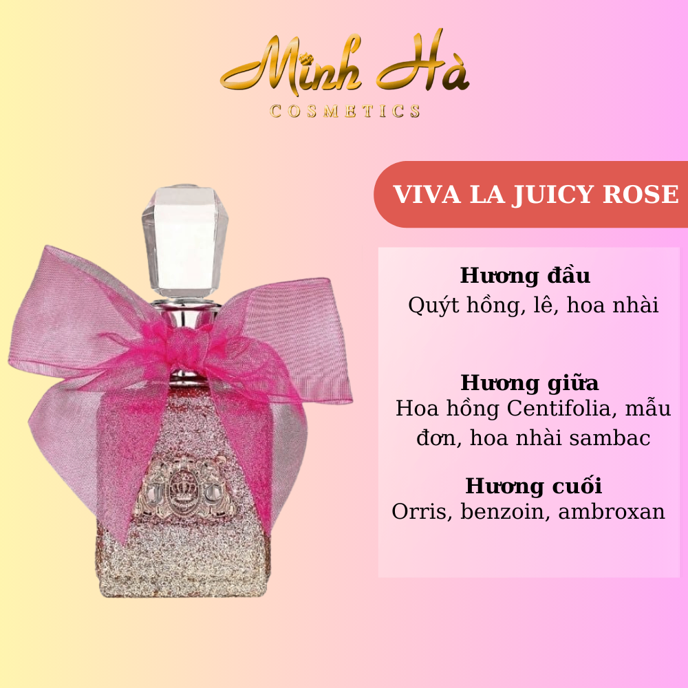 Chiết 10ml nước hoa Juicy Couture Viva La Juicy Rose EDP 100ml phong cách trẻ trung ngọt ngào