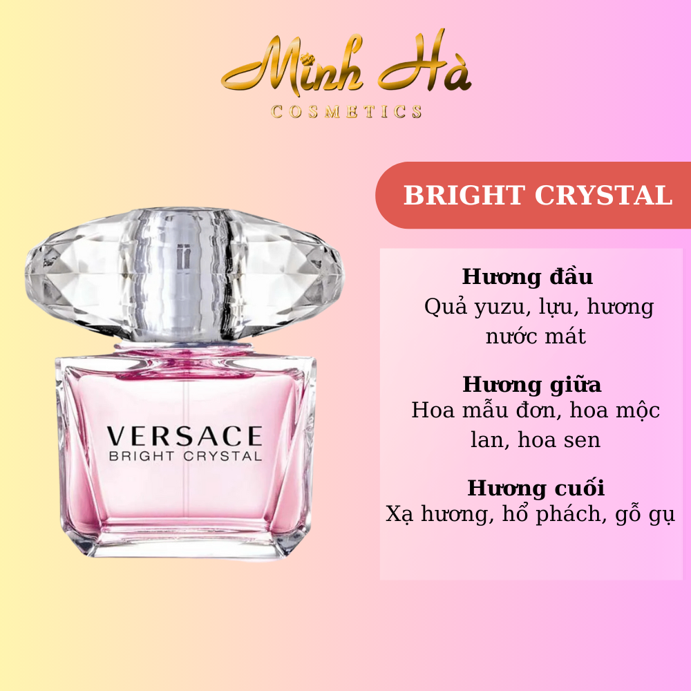 Chiết 10ml nước hoa Versace Bright Crystal EDT 90ml hồng nhạt phong cách tươi mới nhẹ nhàng và quyến rũ