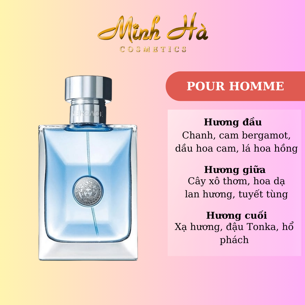 Chiết 10ml nước hoa Versace Pour Homme EDT 100ml xanh nhạt phong cách lịch lãm tươi mát và nam tính