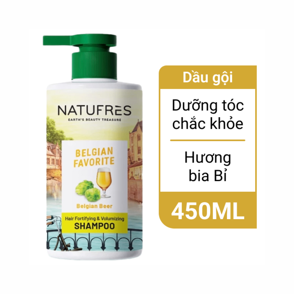 Dầu gội Natufres 250ml/450ml nuôi dưỡng da đầu và hỗ trợ giảm rụng tóc