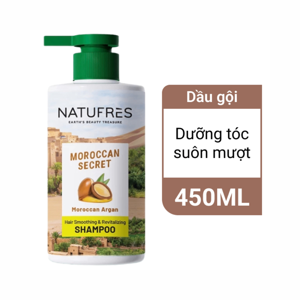 Dầu gội Natufres 250ml/450ml nuôi dưỡng da đầu và hỗ trợ giảm rụng tóc