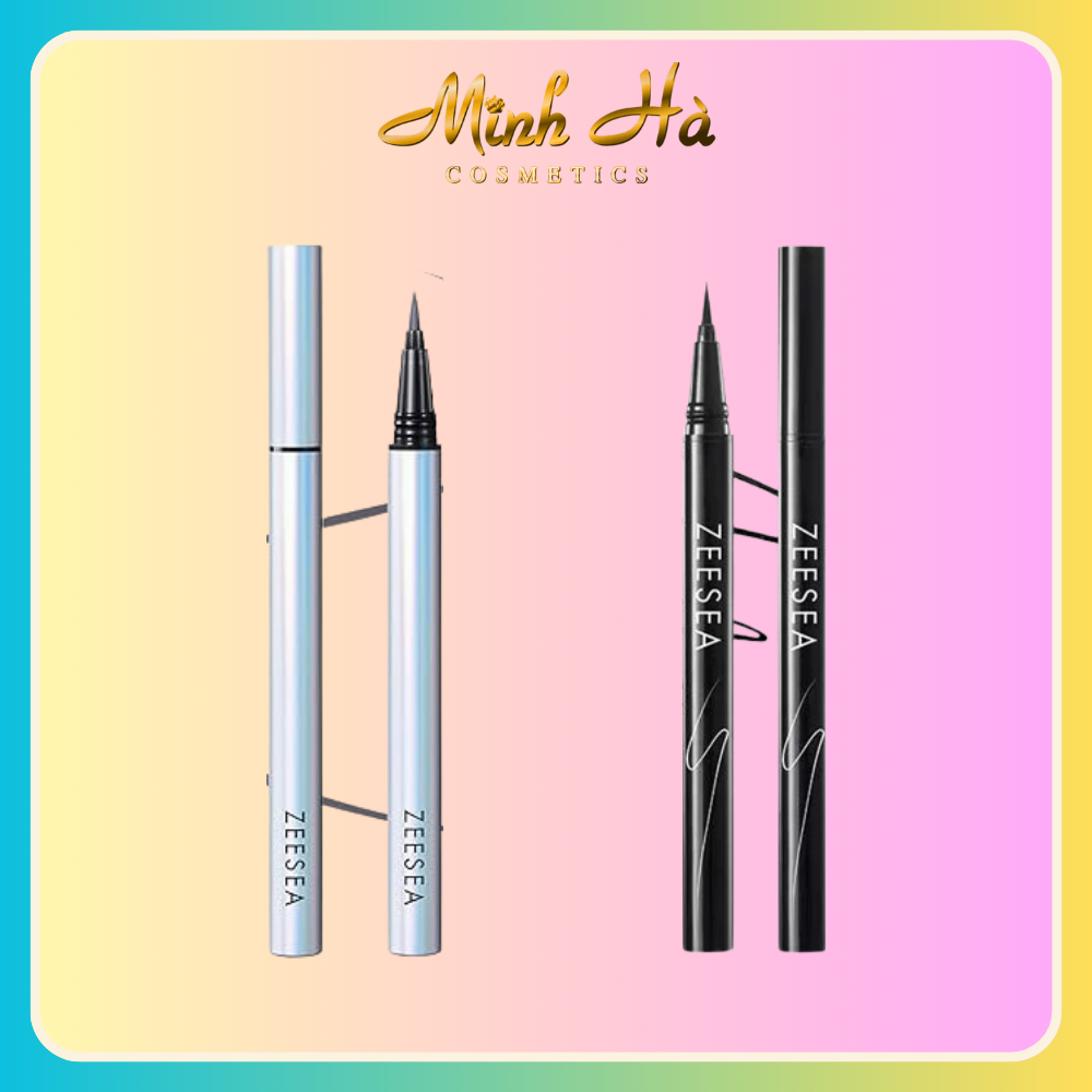 Kẻ mắt nước Zeesea #Black đầu cọ mảnh chống nước cho người mới bắt đầu
