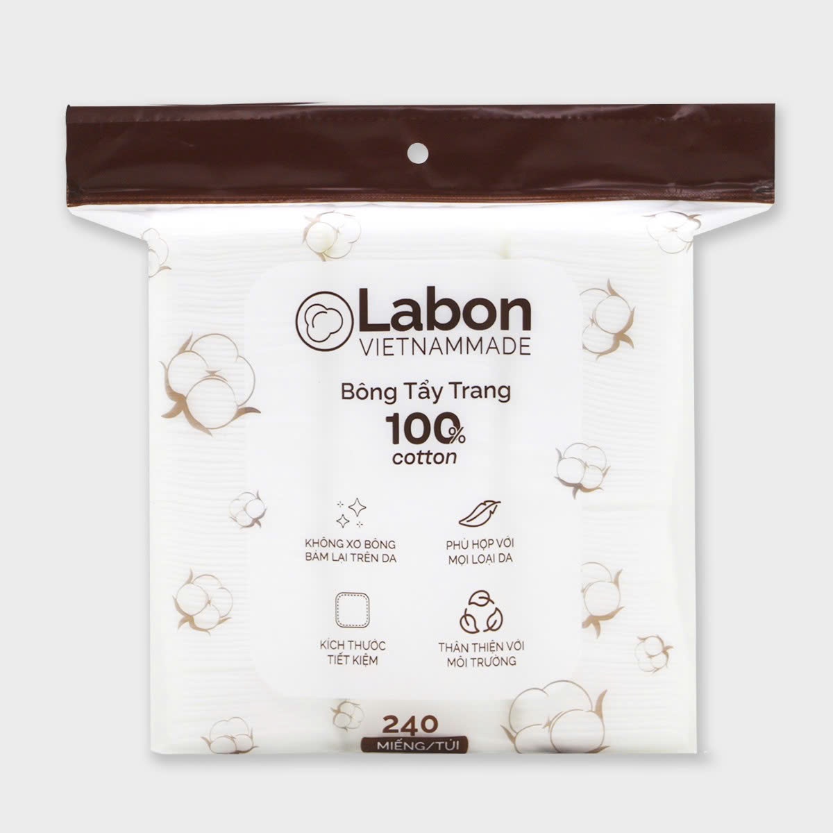 Bông tẩy trang Labon 150 miếng/240 miếng loại bỏ lớp trang điểm làm sạch sâu