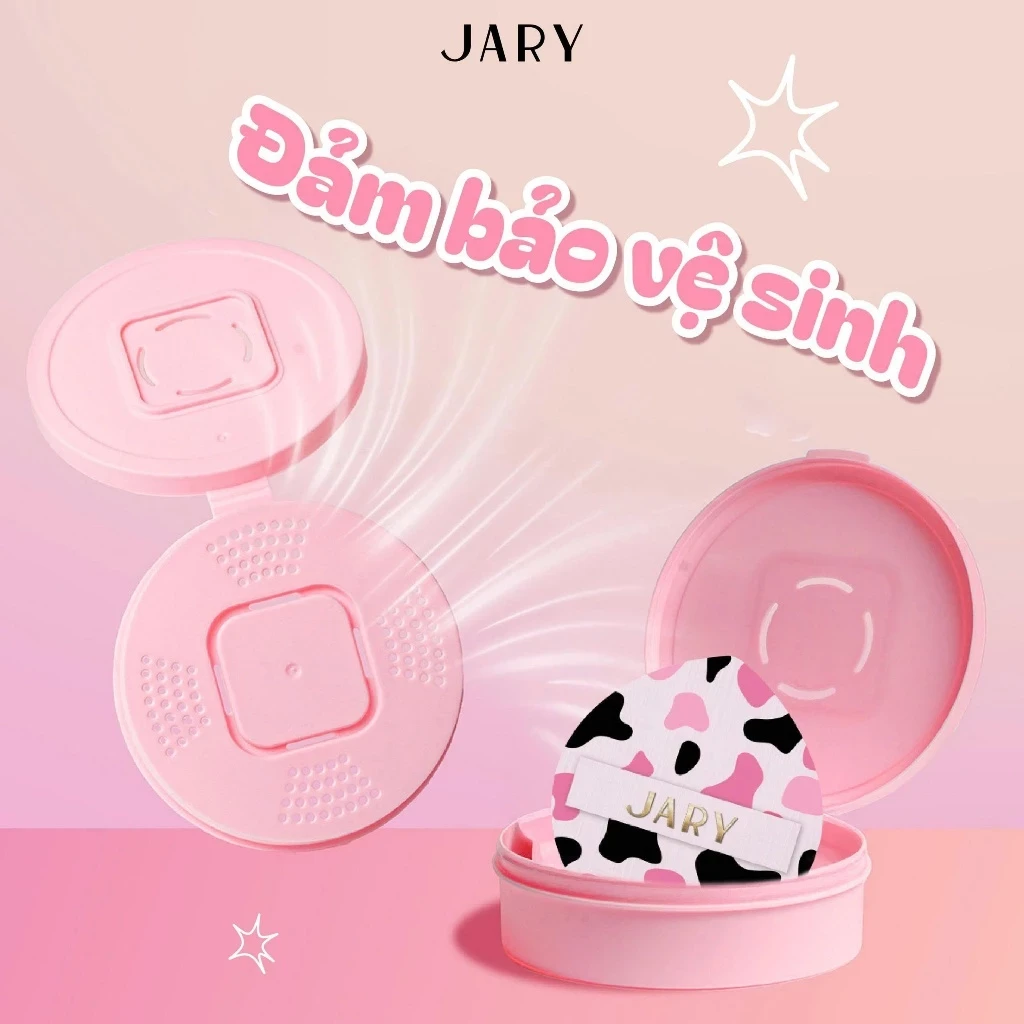 Mút tán nền Jary Thick Foundation Puff lớp nền đều màu tiệp da và mịn màng tự nhiên