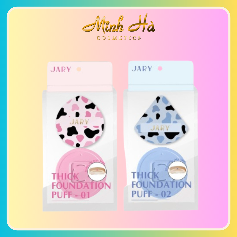 Mút tán nền Jary Thick Foundation Puff lớp nền đều màu tiệp da và mịn màng tự nhiên
