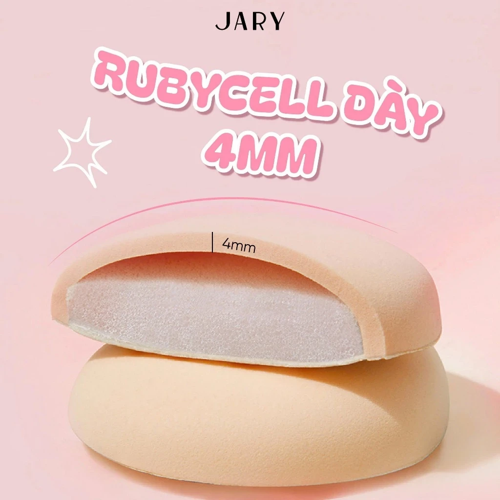 Mút tán nền Jary Thick Foundation Puff lớp nền đều màu tiệp da và mịn màng tự nhiên