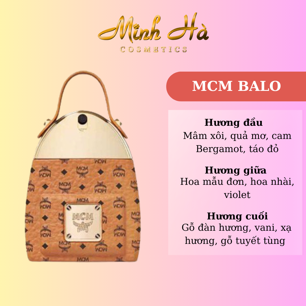 Chiết 10ml nước hoa MCM Balo EDP 75ml phong cách hiện đại trẻ trung