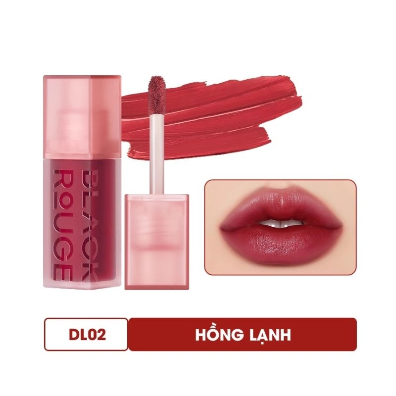 Son kem lì Black Rouge Double Layer Over Velvet 4g lớp finish lỳ căng bóng và ấm mượt