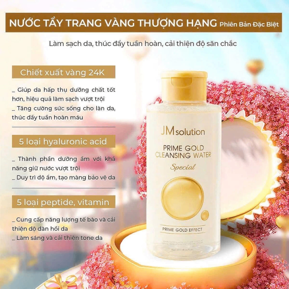 Nước tẩy trang JMsolution Derma Care Cleansing Water 500ml/850ml làm sạch da