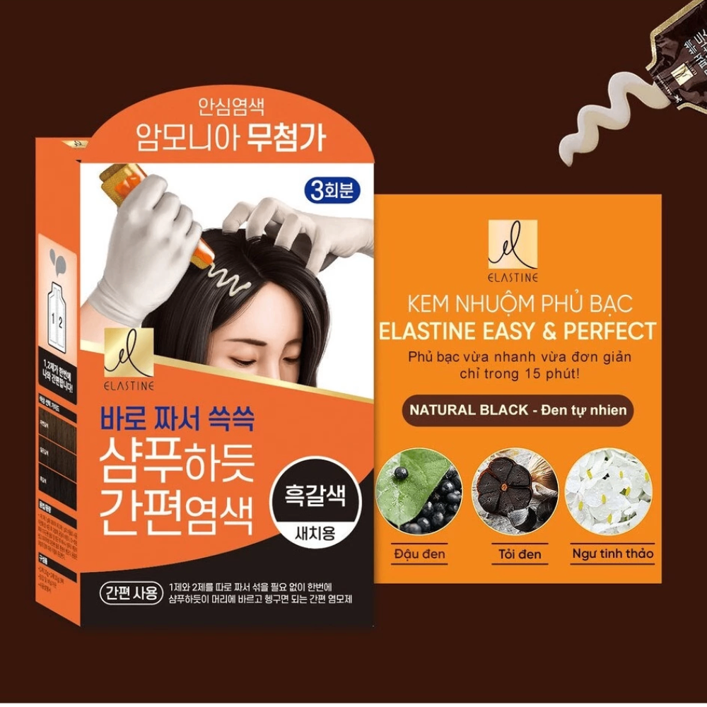 Nhuộm phủ bạc Elastine 60g che phủ tóc bạc toàn diện