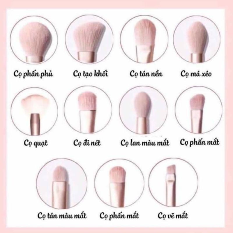 Bộ cọ MAANGE lông cọ siêu mềm trang điểm cá nhân và chuyên nghiệp