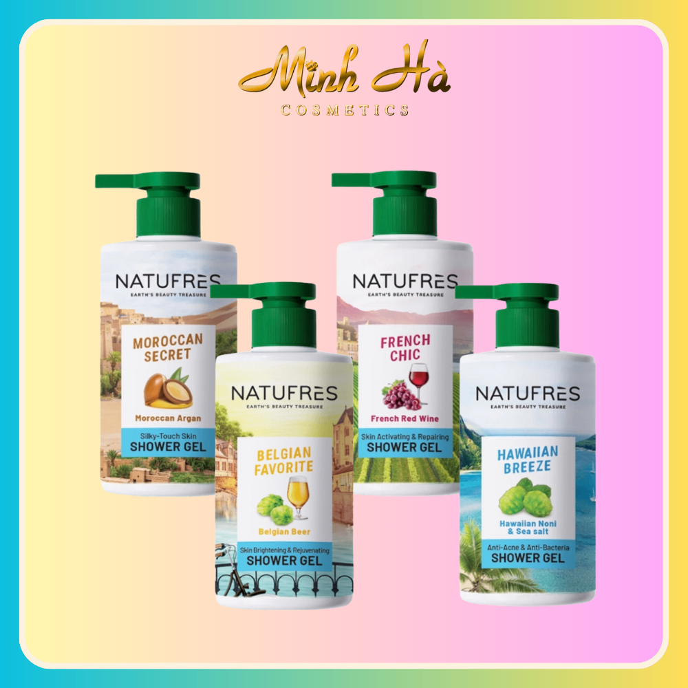 Sữa tắm Natufres 250ml/450ml làm sạch dịu nhẹ ngăn ngừa mụn và lưu hương sang trọng