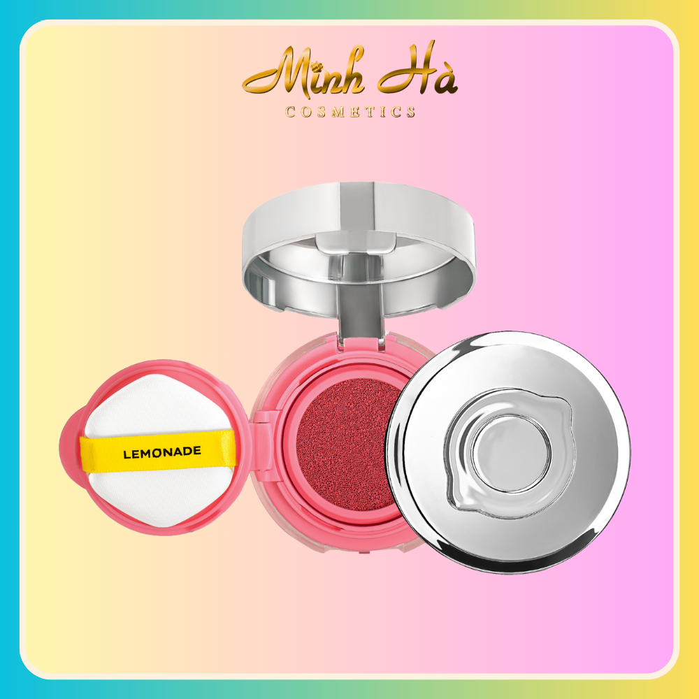 Má hồng dạng phấn nước Lemonade Mirror Mirror Blush Cushion finish căng bóng tự nhiên